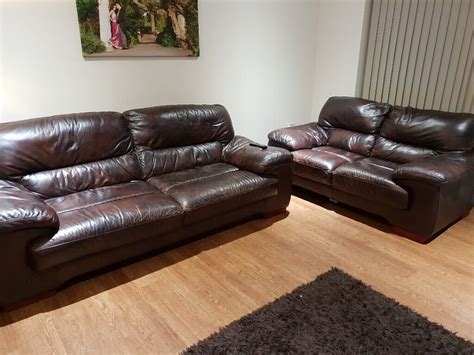 Used 3 And 2 Seater Real Leather Sofas In Kingsbury London Gumtree