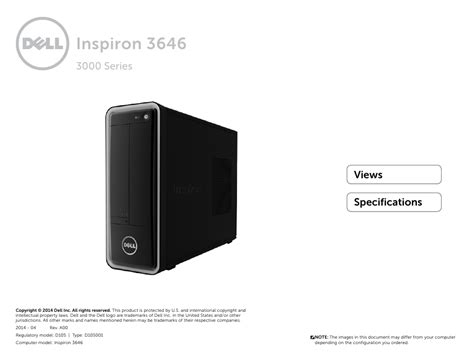 Dell Inspiron Small Desktop 3646 Mid 2014 User Manual 15 Pages