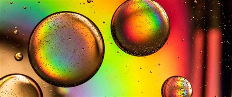 Download Wallpaper 2560x1080 Circles Bubble Rainbow