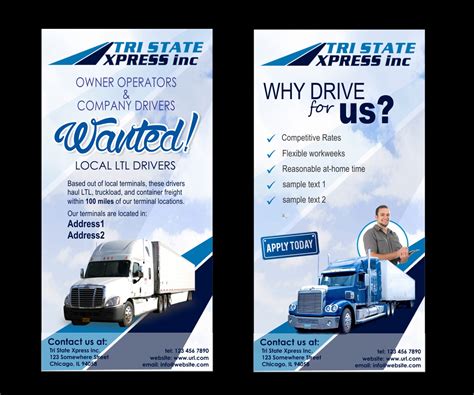 Trucking Company Flyer Design For A Company By Hollyblue Studio