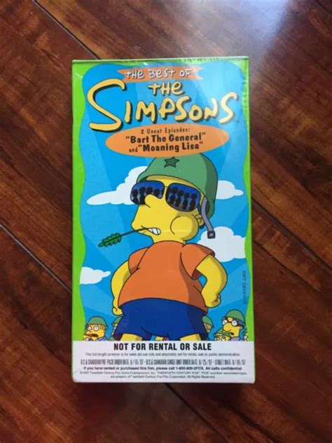 The Simpsons The Best Of Vhs Video Tv Bart The General And Moaning Lisa Volume 2 600 Picclick
