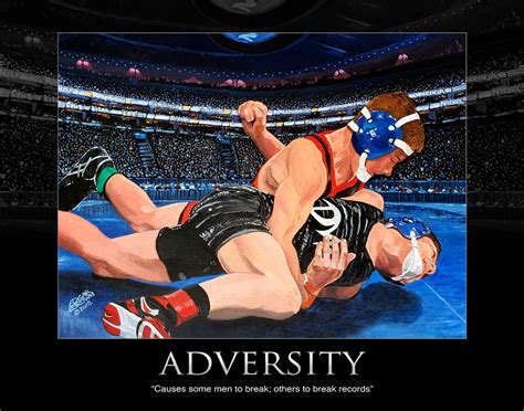 Perseverance Fine Art Motivational Wrestling Poster