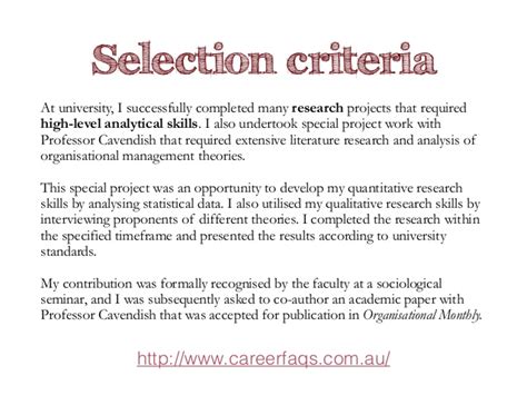 Resumes that get the job · create resumes · easy to get started How to address selection criteria in cover letter examples ...