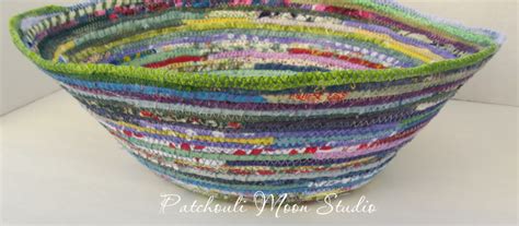 Patchouli Moon Studio Colorful Scrappy Fabric Coiled Bowls