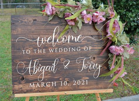 Wedding Welcome Decal Or Stencil For Diy Wedding Signs For Etsy
