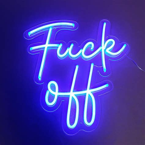 Fuck Off Neon Sign Text Led Neon Lights Room Bar Home Etsy