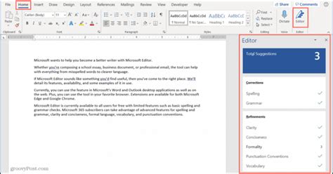 How To Write Better With The Microsoft Editor In Word
