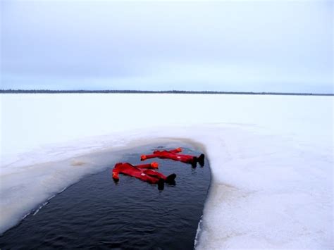 Ice Floating In Finnish Lapland