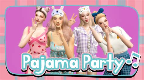 Cc Finds Pajama Party Sims Youtube