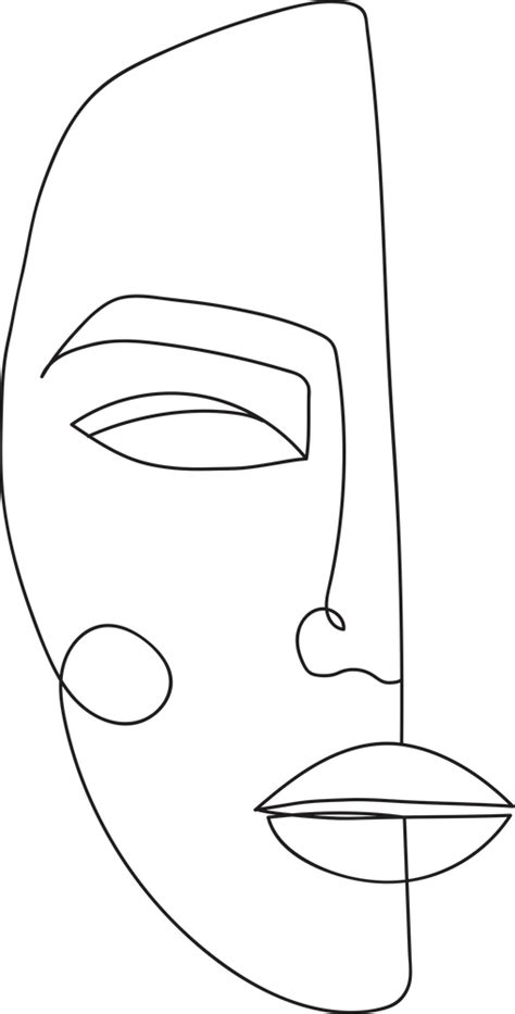 Woman Face In One Line Art Print By Valeria Art Boutique Embroidered Canvas Art Line Art
