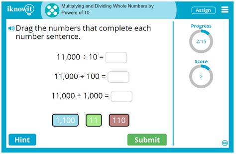Interactive Math Lesson Multiplying And Dividing Whole