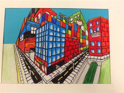 2 Point Perspective Middle School Art Projects Middle School Art
