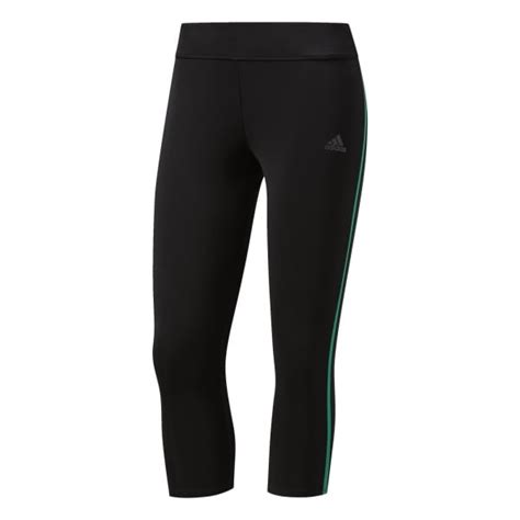 Adidas Womens Response Three Quarter Tights In Black Excell Sports Uk