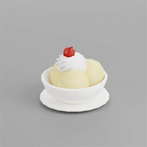 Dessert Food Icecream Model Turbosquid 1433066
