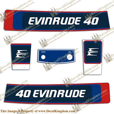 Evinrude 1976 40hp Decal Kit