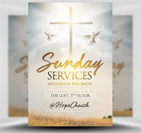 Sunday Services Flyer Template 2 Flyerheroes
