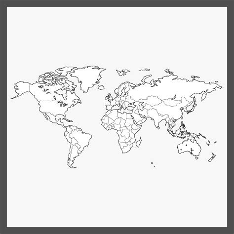 World Map Printable Black And White