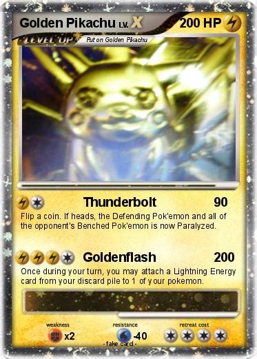 Check spelling or type a new query. Pokémon Golden Pikachu 8 8 - Thunderbolt - My Pokemon Card
