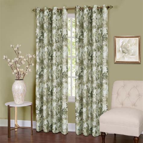 Gramercy grommet top curtain panel is a solid color textured curtain. Achim Tranquil 63 in. L Grommet Window Curtain Panel in ...