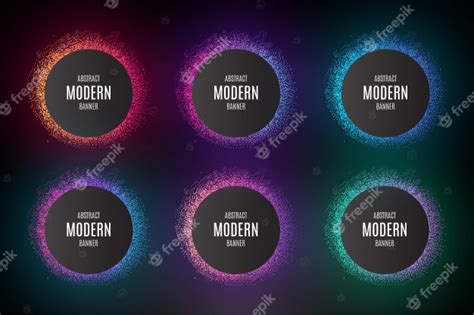 Free Vector Modern Banner With Abstract Particles