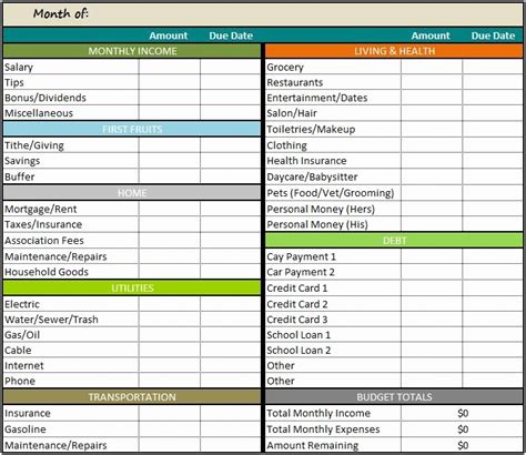 50 Simple Personal Budget Template Excel Ufreeonline Template