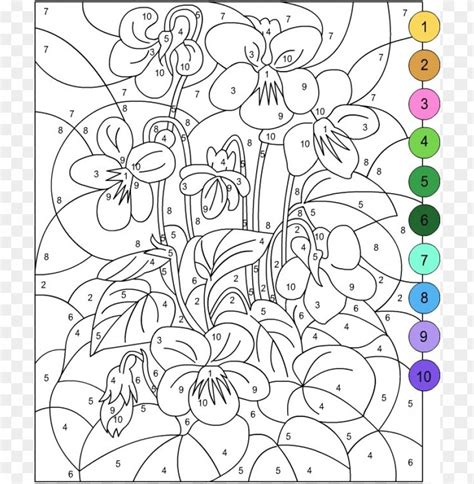 Color By Number Coloring Pages For Adults Png Image With Transparent