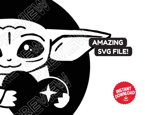 Baby Yoda SVG PNG Vector CUT File Clipart Love Heart Etsy UK