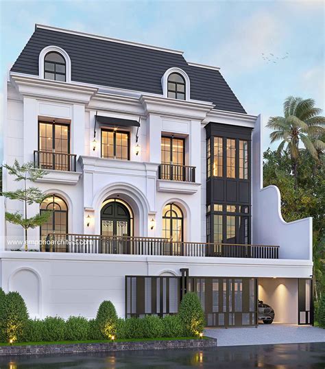 #desaineksterior - Desain Rumah American Klasik 3 Lantai 33040722