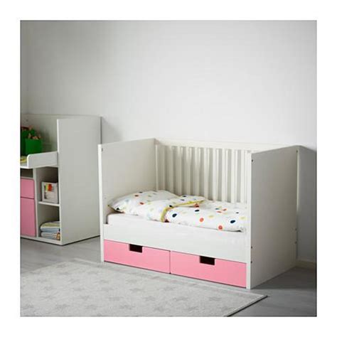 #hemnes #ikea #frame ikea hack hemnes day bed frame with 2 kallax shelves for childrens bed with wrap bedbrp classfirstletteryou are on the page with the highest content about daypframe and the max elegantly. STUVA Babybett mit Schubladen pink (299.283.01 ...