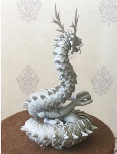 3d Printed Chinese Dragon Figurine Etsy