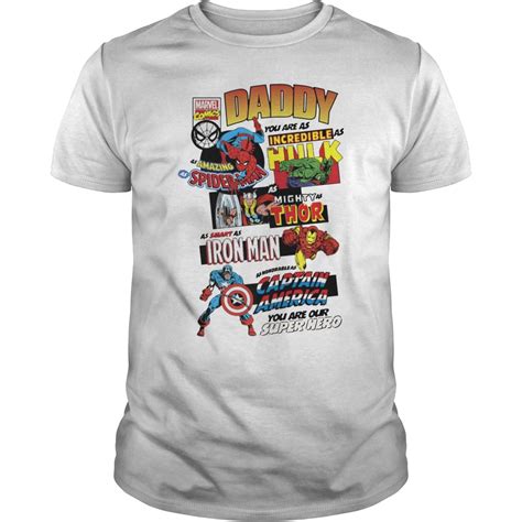 New Avengers Fathers Day Retro Comic Graphic T Shirt