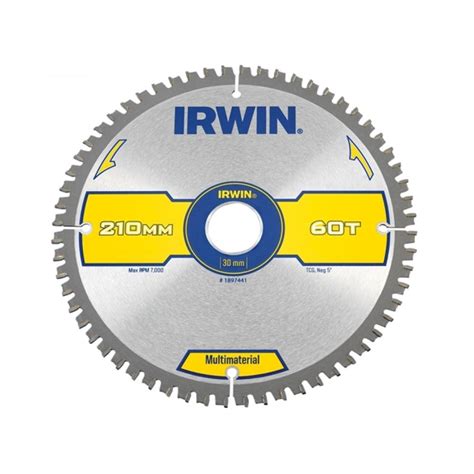 Irwin Multi Material Circular Saw Blade 210 X 30mm X 60t Tcgneg Tools Store