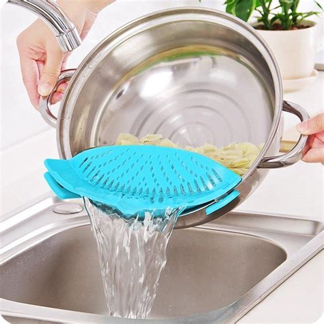 Clip On Strainer For Pots Pans And Bowls 7 Colors To Pick From Pasta