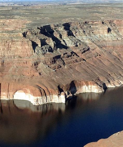 Aerial View Of Lake Powell Reservoir In The Glen Canyon Stock Image