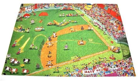 Cartoon Baseball Puzzle 550 Pieces Ceaco Play The Etsy Jigsaw