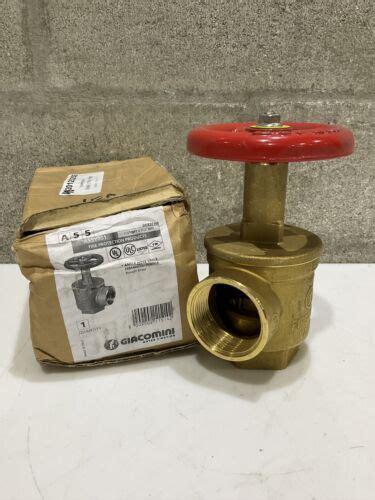 GIACOMINI A55Y001 BRASS ANGLE HOSE VALVE DOUBLE FEMALE 1 1 2 X 1 1 2