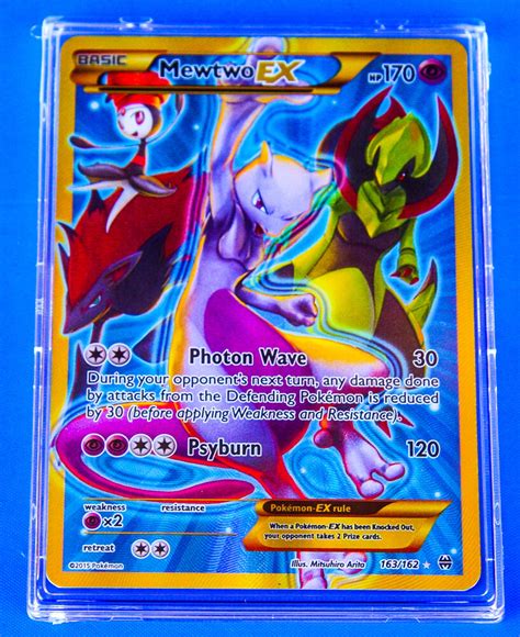 Got this out of the second card pack i opened when i started collecting pokémon trading cards. Pokemon Mewtwo EX 163/162 Blue - XY BREAKTHROUGH - SECRET RARE FULL ART CARD | eBay