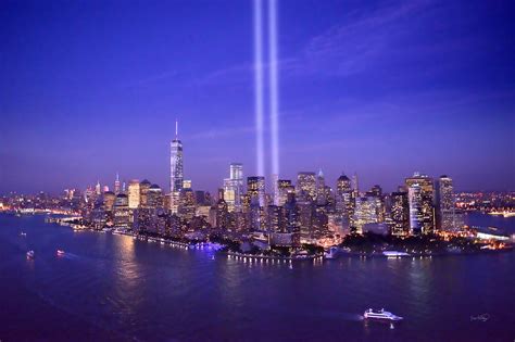 New York City Tribute In Lights World Trade Center Wtc Manhattan Nyc