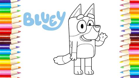 How To Draw Bluey Cartoon Easy Drawing Step