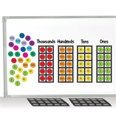 Jumbo Magnetic Quietshape® Foam Place Value Disks Classroom Set Set