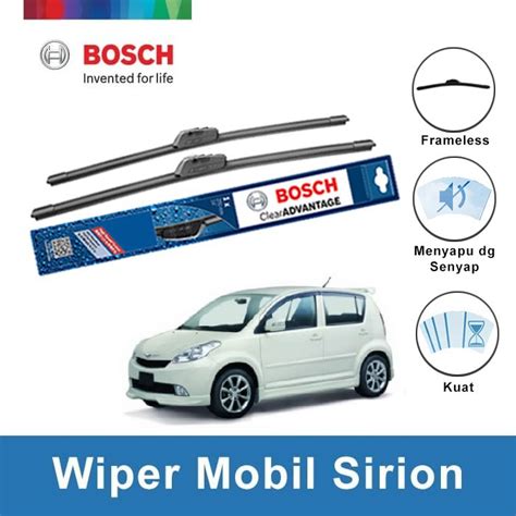 Jual Bosch Sepasang Wiper Mobil Daihatsu Sirion Frameless Clear