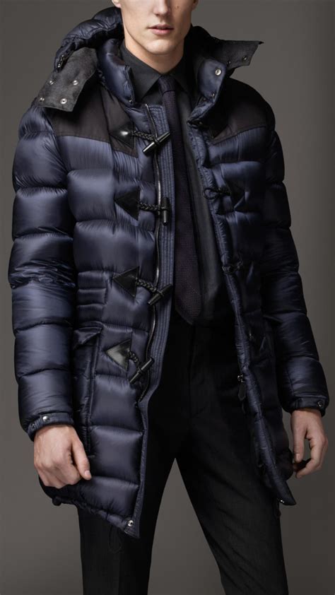 Lyst Burberry Downfilled Duffle Jacket In Blue For Men