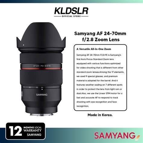Samyang 24 70mm F28 Af Zoom Lens For Sony A7iv A7mk Iv A7mk 4