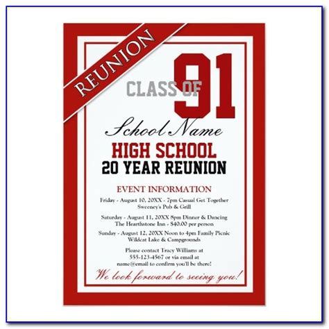 50th Class Reunion Invitation