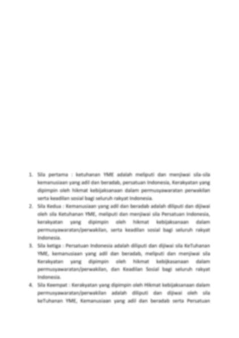 SOLUTION: Rumusan kesatuan sila sila pancasila - Studypool