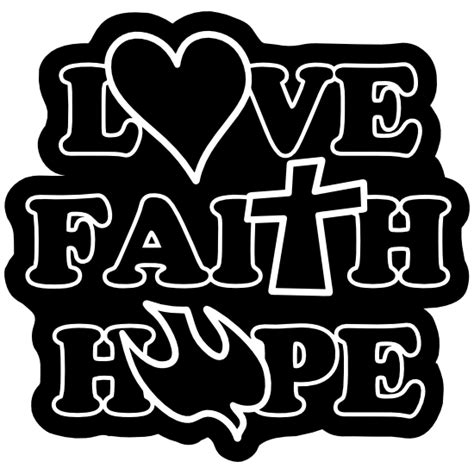 Love Faith Hope Sticker