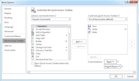 Microsoft Word 2007 To Word 2016 Tutorials How To Add Or Remove Items