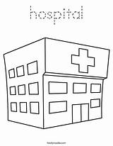 Hospital Coloring Hospitals Homework Ambulance Outline Twistynoodle Doctor Pattern Silhouettes Community Apartment Places Tracing Login Favorites Drawing Noodle Twisty sketch template