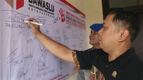 Panwaslu Kota Pasuruan Ajak Tolak Politik Uang Dan Politisasi Sara