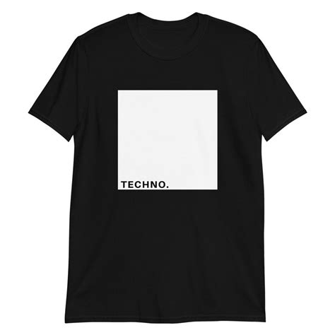 White Square Techno T Shirt Techno Cloth